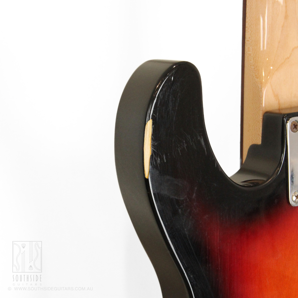 Eastwood Univox Hi-Flier Custom Reissue Electric Guitar in Sunburst Rose (Modified)