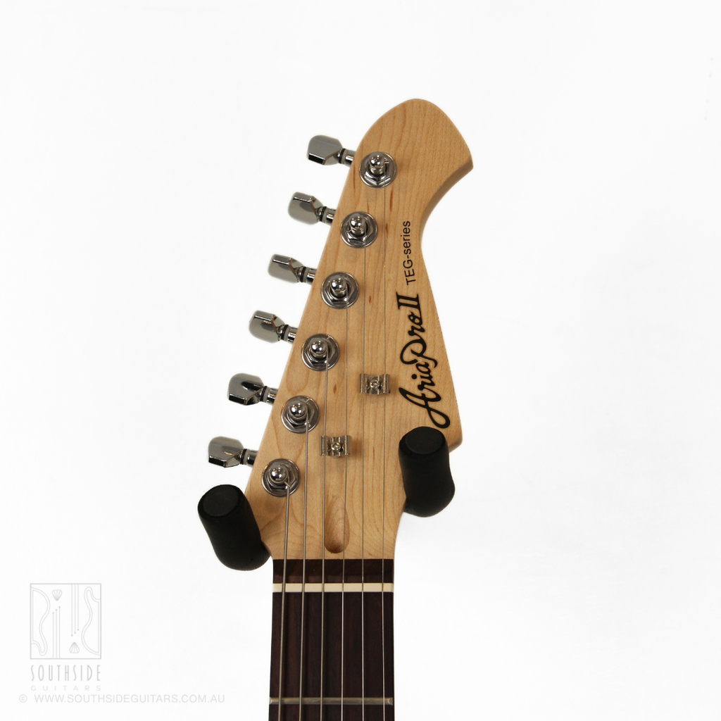Aria ARTEG002TTBK TEG-Series T-Style Electric Guitar in Gloss Black