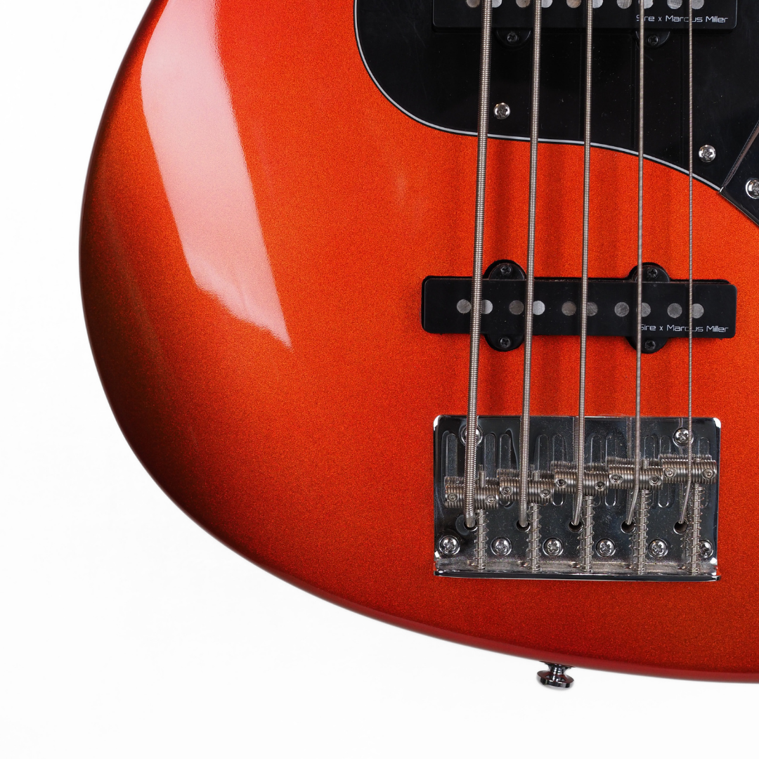 2020 Sire Marcus Miller V7 5-String Jazz Bass Guitar in Bright Metallic Red