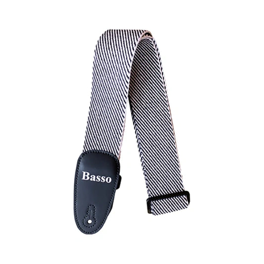 Basso EX03 Cotton Tweed Black & White Guitar Strap