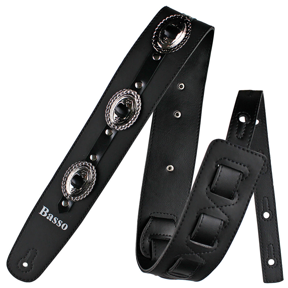 Basso VT CT 01 Wanted! Country Vegan Black Guitar Strap