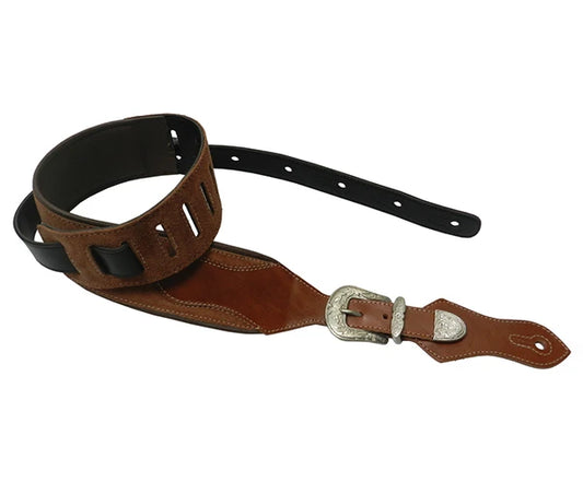 Basso DA252 Country with Buckle Brown Leather Guitar Strap
