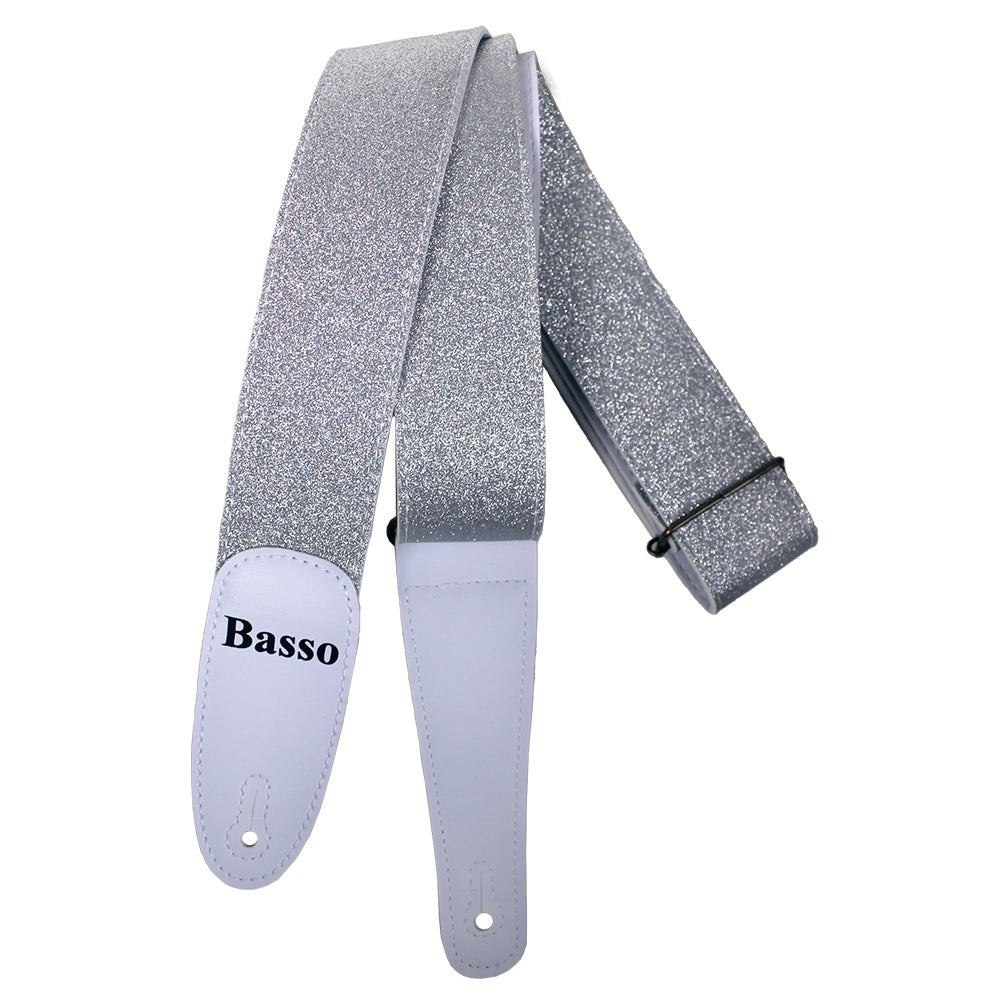 Basso EX46 Silver Glitter Guitar Strap