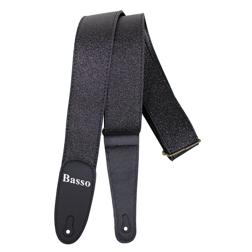 Basso EX47 Glitter Stage Series Black Glitter Guitar Strap