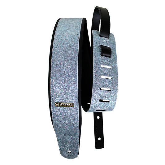 Basso CLA48 Glitter Classic Stage Series Light Blue Glitter Guitar Strap