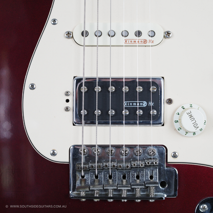 Fender Standard Strat HSS Mexican Electric Guitar in Midnight Wine (with Kinman Pickups)