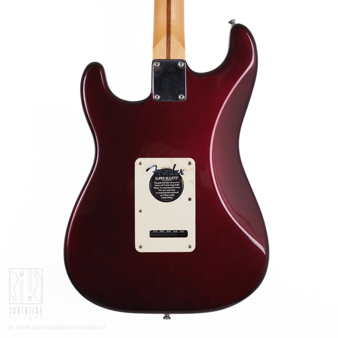 Fender Standard Strat HSS Mexican Electric Guitar in Midnight Wine (with Kinman Pickups)