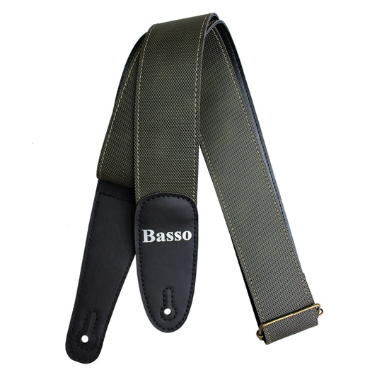 Basso EX 33 Guitar Strap-Attack Recyclable Synth Army Green Guitar Strap