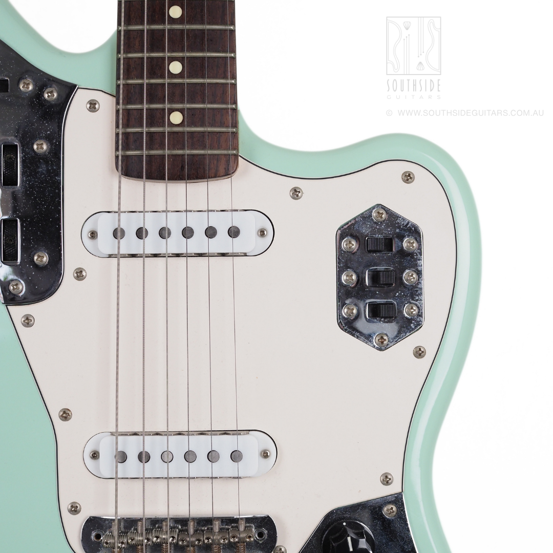 2020 Squier Vintage Modified Jaguar Electric Guitar in Surf Green (With Upgraded Pickups)