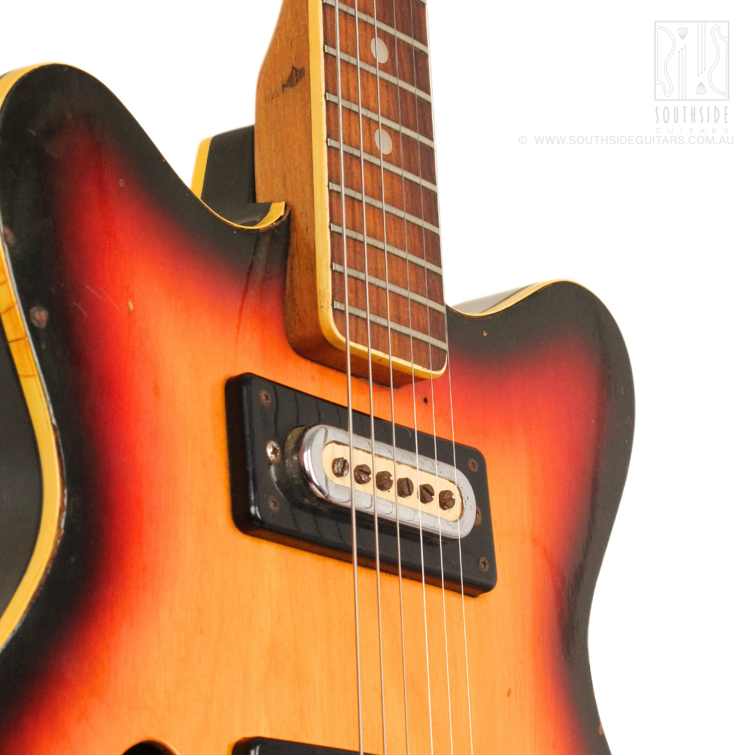 1960s Ibanez 496 Semi-Hollowbody Electric Guitar in Camel Sunburst