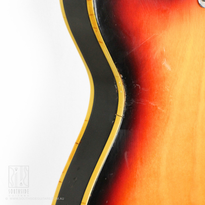 1960s Ibanez 496 Semi-Hollowbody Electric Guitar in Camel Sunburst