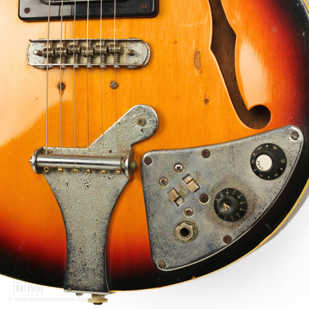 1960s Ibanez 496 Semi-Hollowbody Electric Guitar in Camel Sunburst