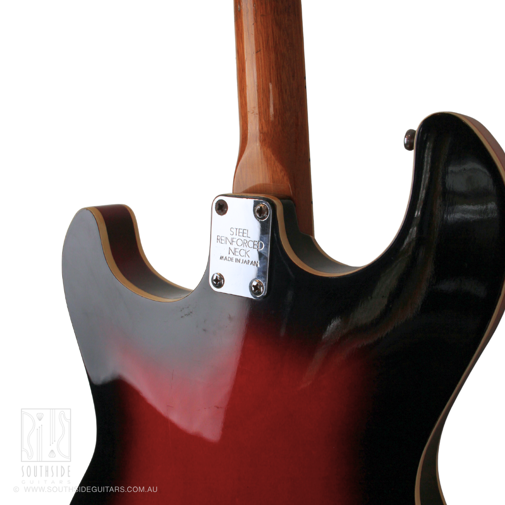 1960s Aria MIJ Offset Hollowbody Thinline Electric Guitar in Red Burst