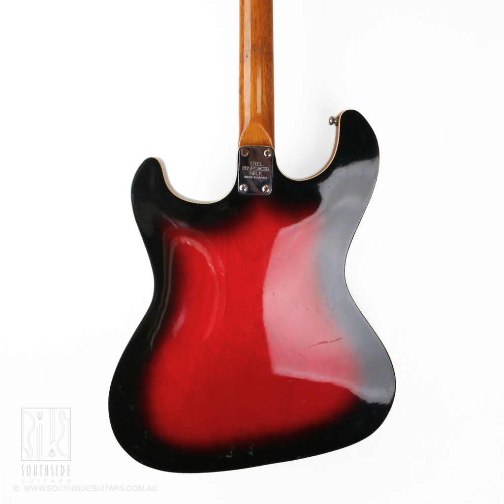 1960s Aria MIJ Offset Hollowbody Thinline Electric Guitar in Red Burst