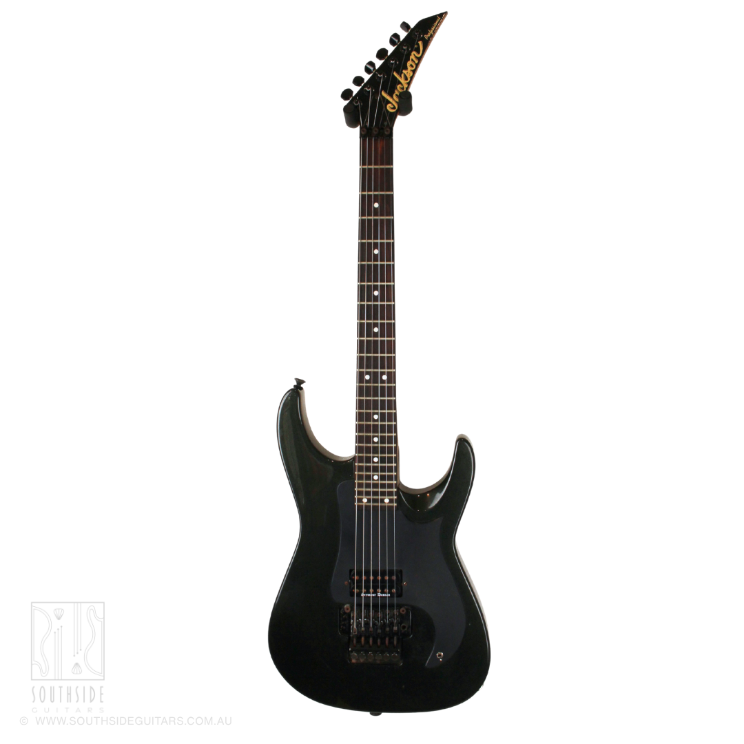 1992 Jackson Fusion SS Dinky Electric Guitar in Dark Metallic Green (Modified)