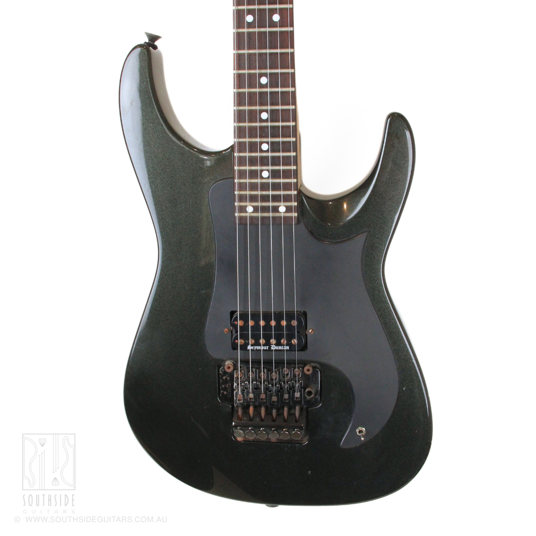 1992 Jackson Fusion SS Dinky Electric Guitar in Dark Metallic Green (Modified)