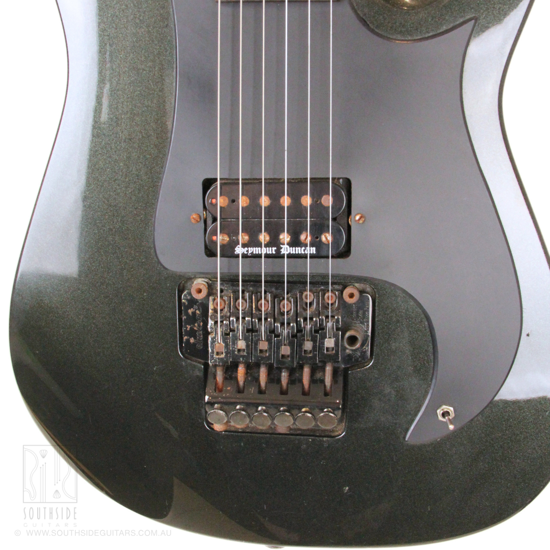 1992 Jackson Fusion SS Dinky Electric Guitar in Dark Metallic Green (Modified)