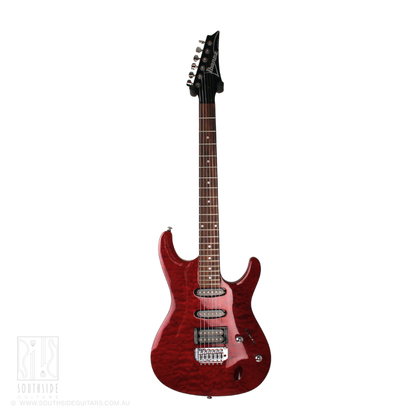 2005 Ibanez SA160QM SA Series Electric Guitar in Transparent Red