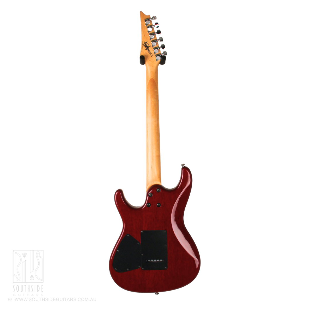 2005 Ibanez SA160QM SA Series Electric Guitar in Transparent Red