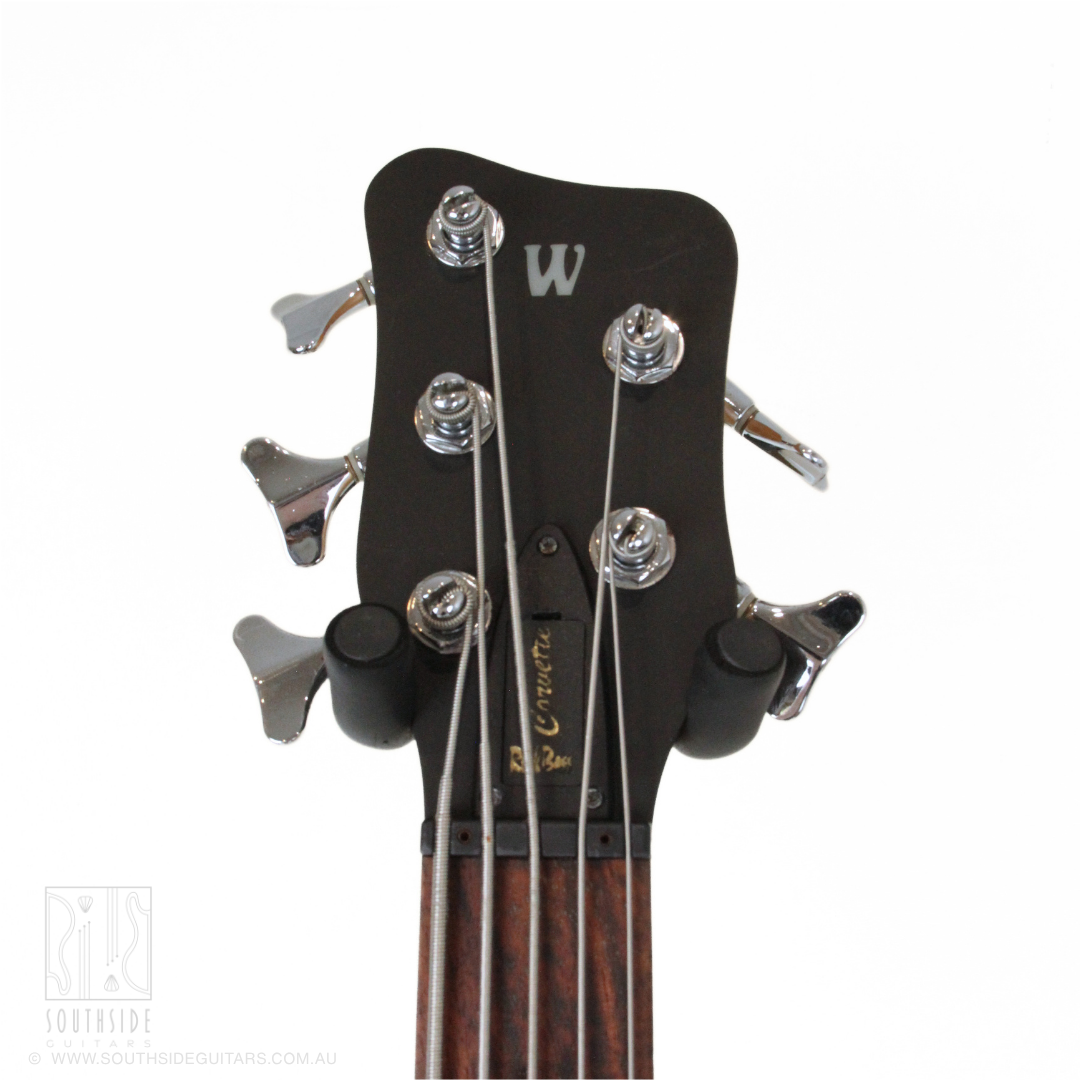 2009 Warwick RockBass Corvette Basic 5-String Electric Bass Guitar in Nirvana Black