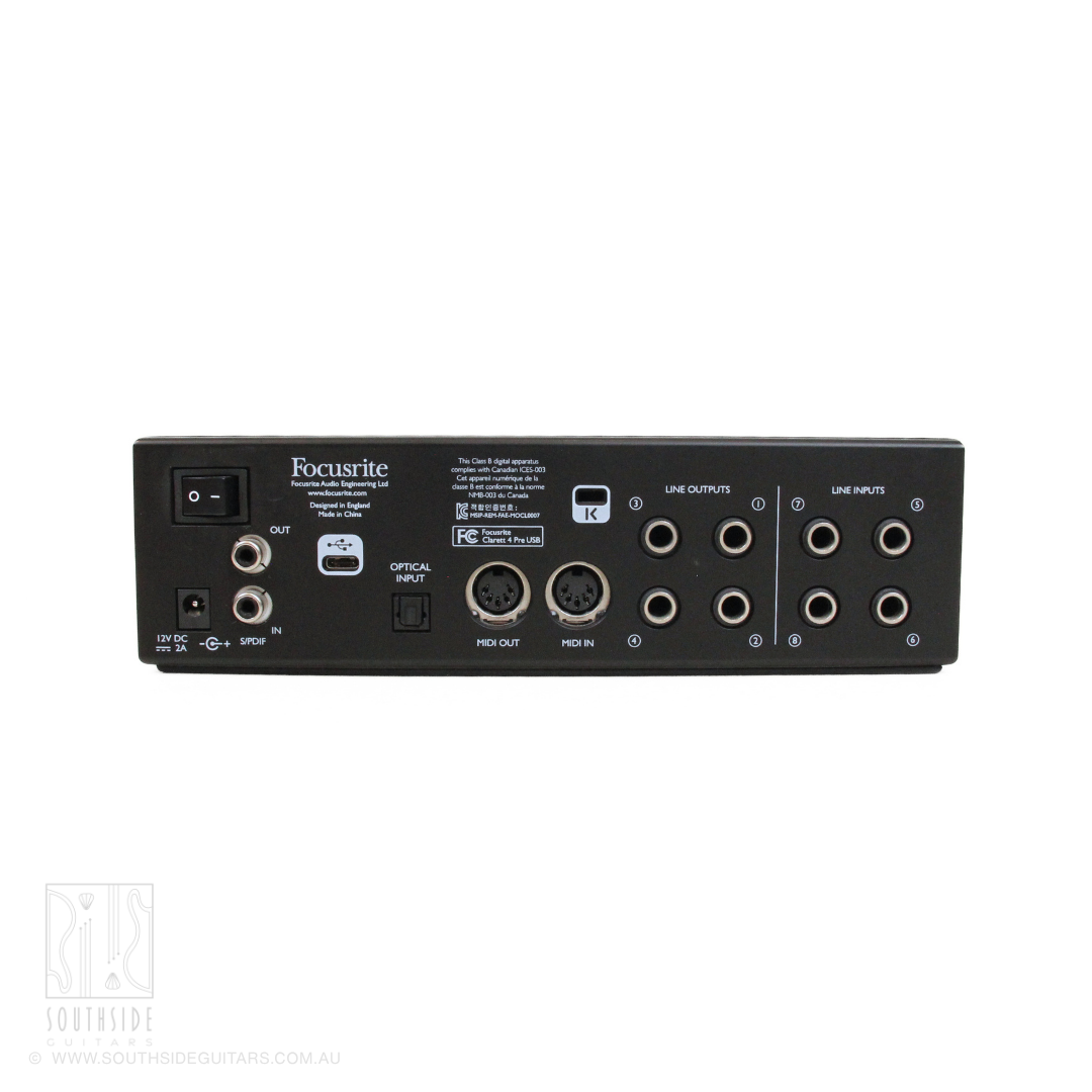 Focusrite Clarett+ 4Pre USB-C Audio Interface