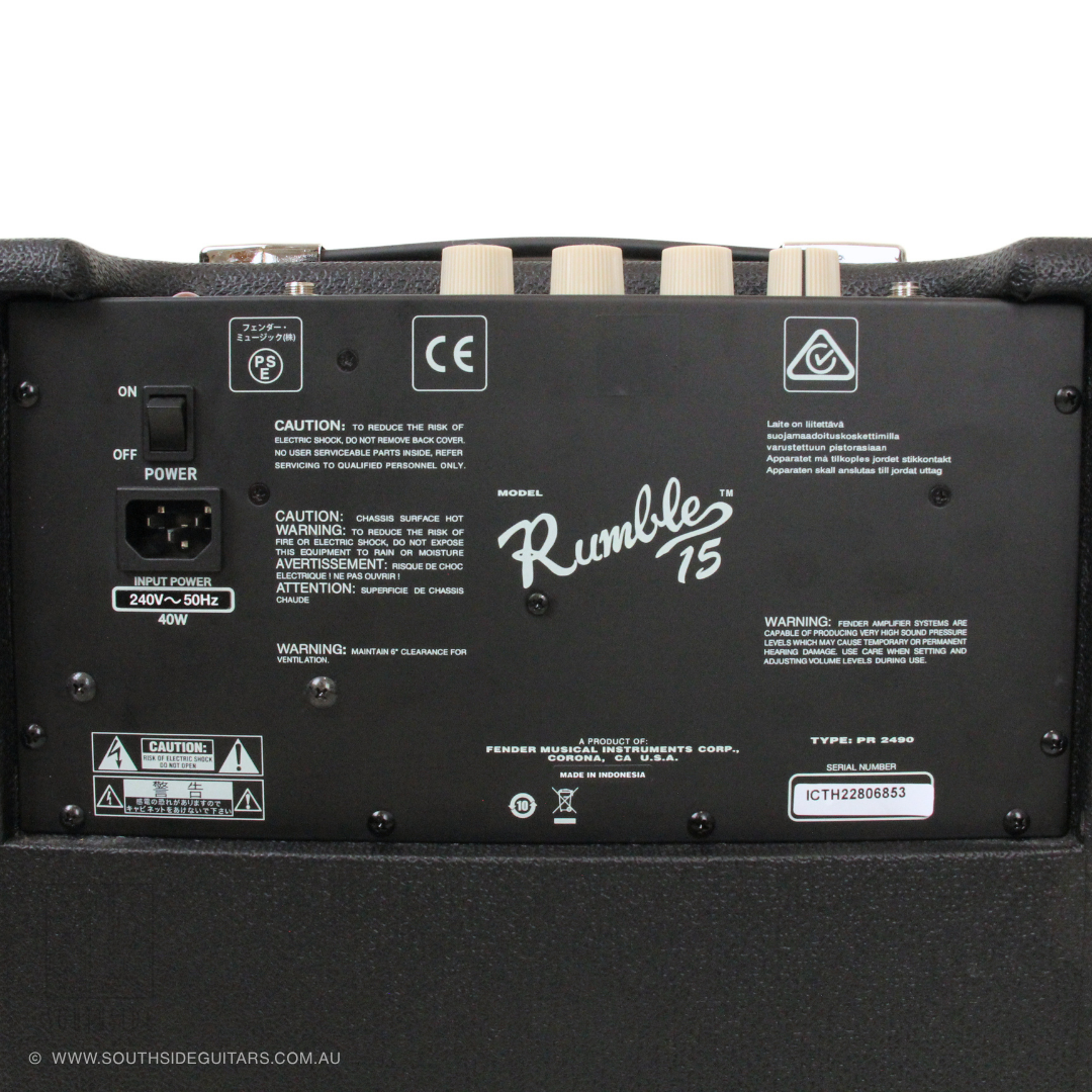 Fender Rumble 15 15w Bass Combo Amplifier