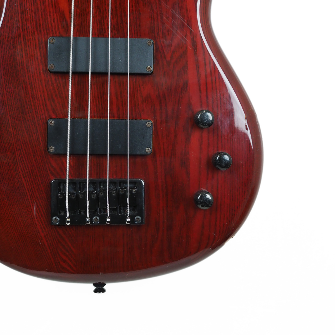 2007 Epiphone Embassy Standard IV Electric Bass Guitar in Walnut-Style Transparent Finish