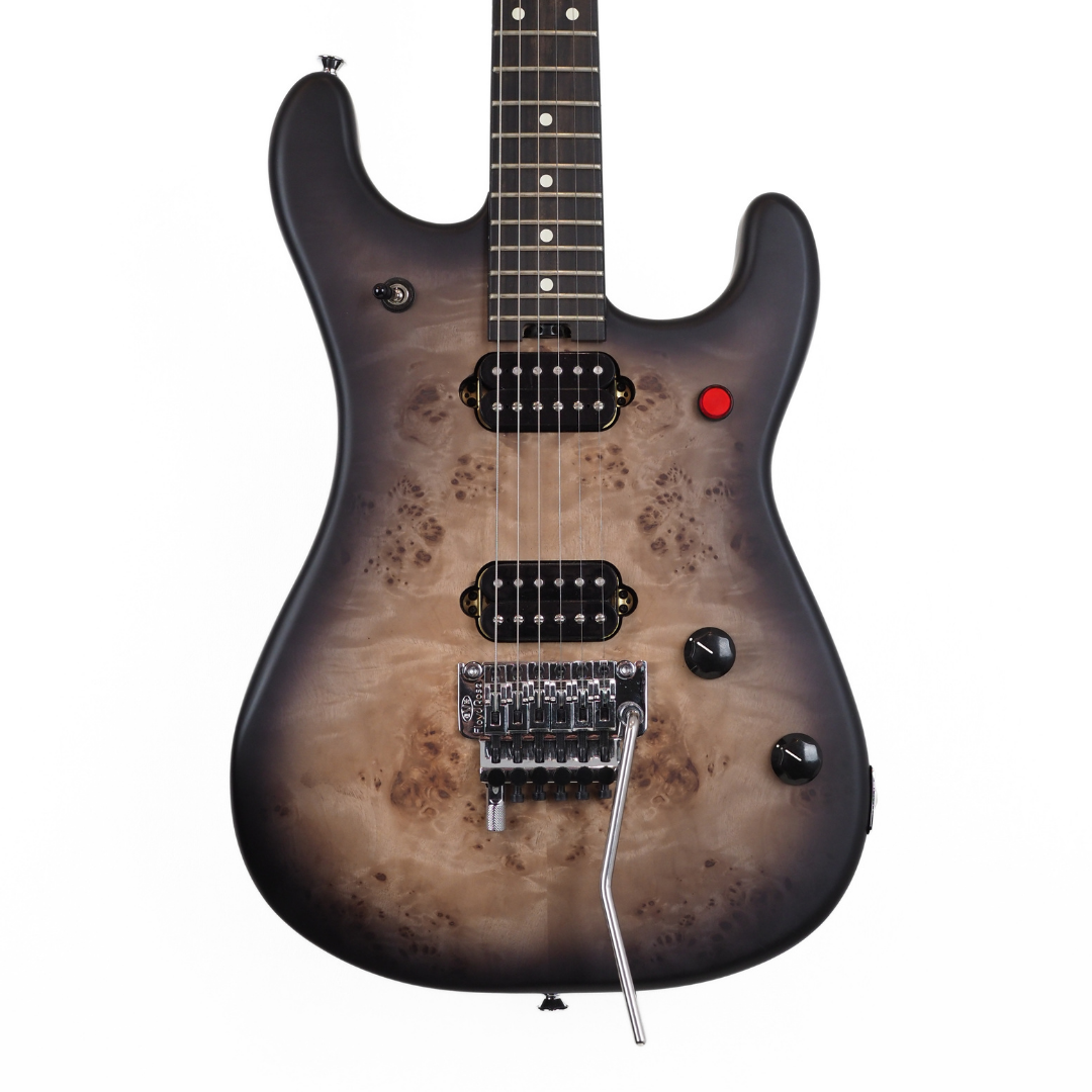 2022 EVH 5150 Deluxe Poplar Burl Electric Guitar in Black Burst