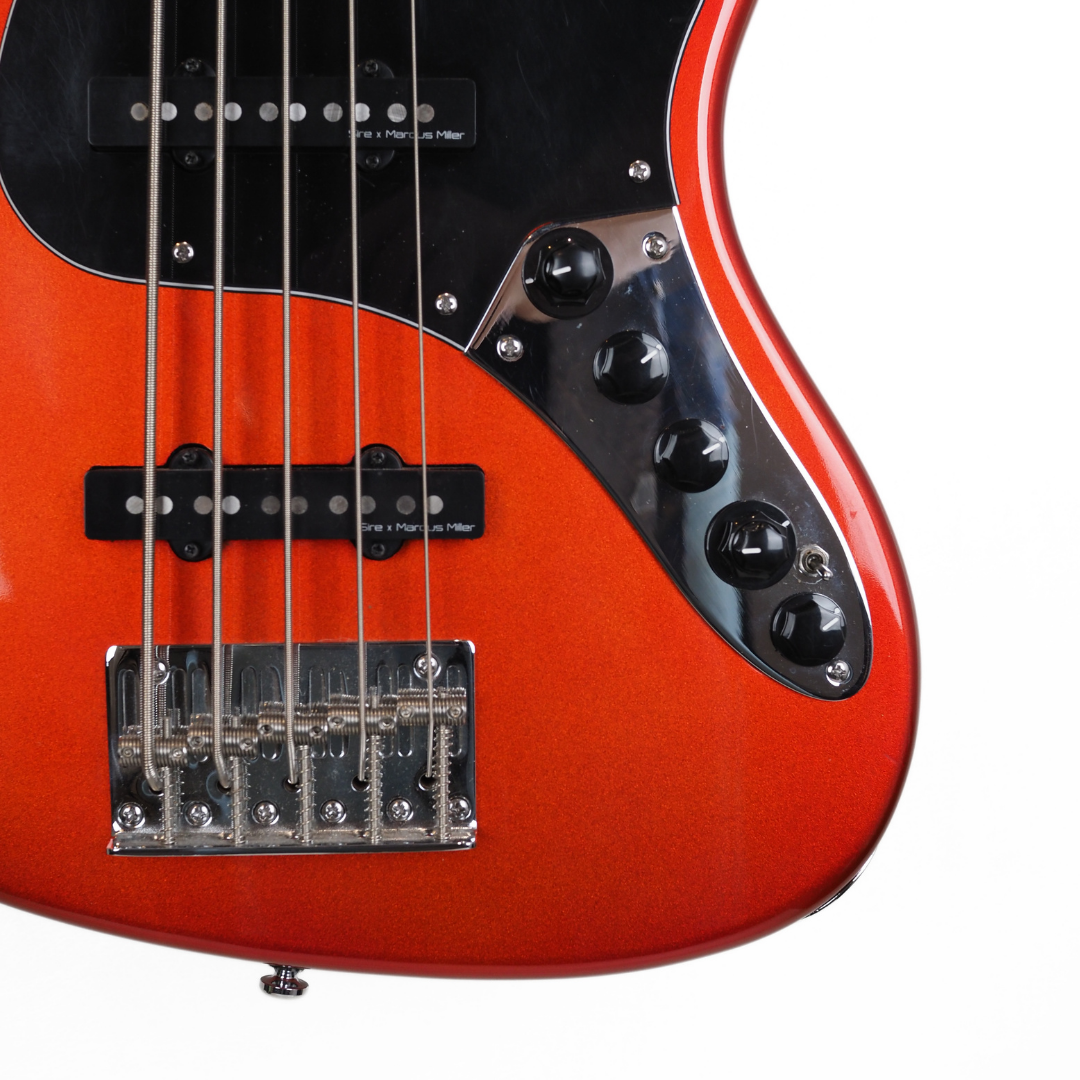 2020 Sire Marcus Miller V7 5-String Jazz Bass Guitar in Bright Metallic Red
