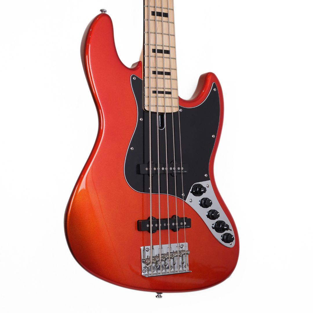 2020 Sire Marcus Miller V7 5-String Jazz Bass Guitar in Bright Metallic Red