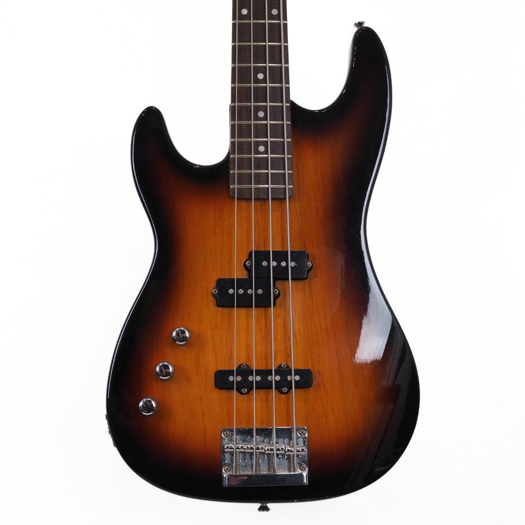 ARIA STB Series Left-Handed PJ-Style Electric Bass Guitar in Sunburst