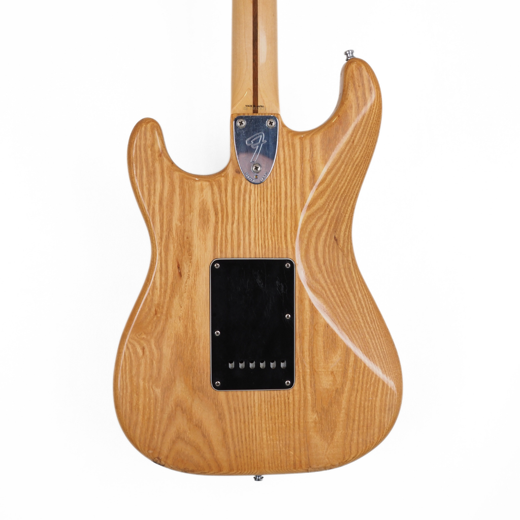 1980s Fender Japan ST72-55 Stratocaster Electric Guitar in Natural Ash Finish