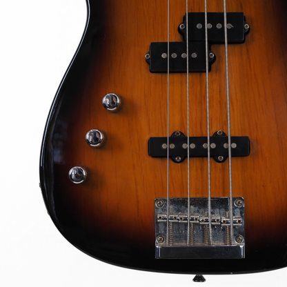 ARIA STB Series Left-Handed PJ-Style Electric Bass Guitar in Sunburst