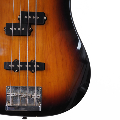 ARIA STB Series Left-Handed PJ-Style Electric Bass Guitar in Sunburst
