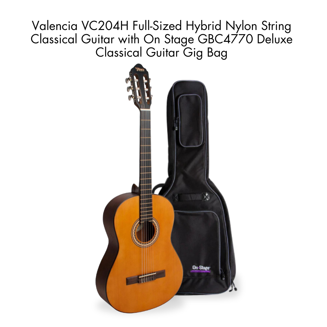Southside Pack: VC204H Hybrid Full-Sized Right-Handed Nylon String Classical Guitar