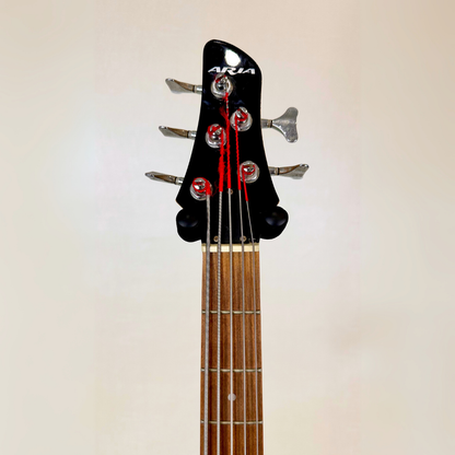 Aria 5-String Bass Guitar in Gloss Black