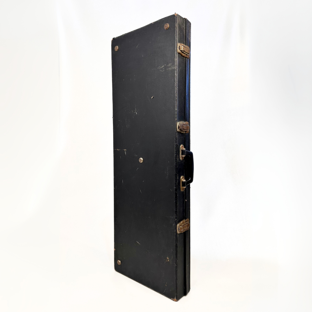 Stamford Woodframe Guitar Case (Vintage Black, Plush Interior)