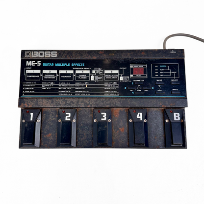 BOSS ME-5 Guitar Multiple Effects Processor Pedal Board