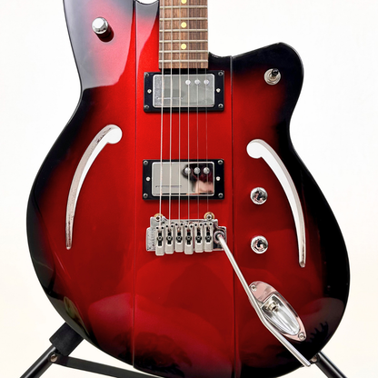 Reverend Airsonic W Electric Guitar in Metallic Red Burst