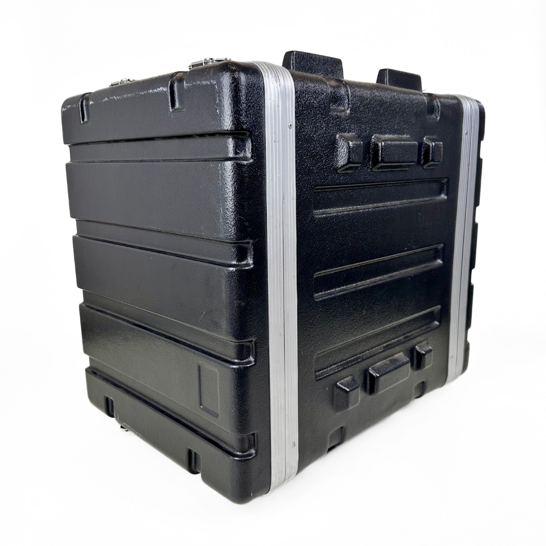 Unbranded U10 10RU Rack Mount Flight Case with Removable Lids and Wheels