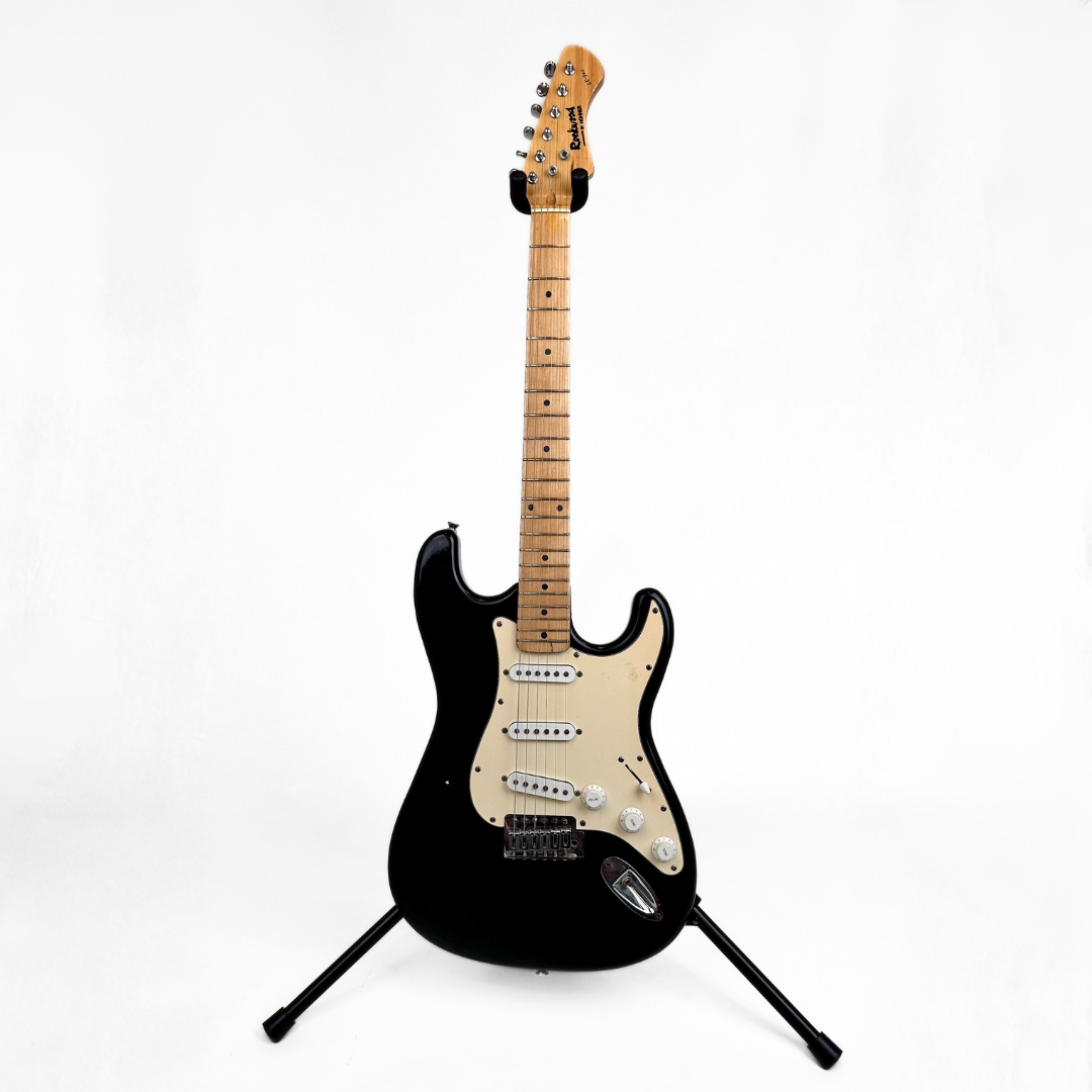 Rockwood by Hohner LX-90L Stratocaster-Style Electric Guitar in Gloss Black