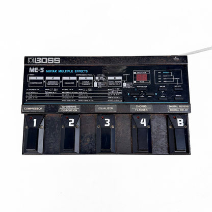 BOSS ME-5 Guitar Multiple Effects Processor Pedal Board