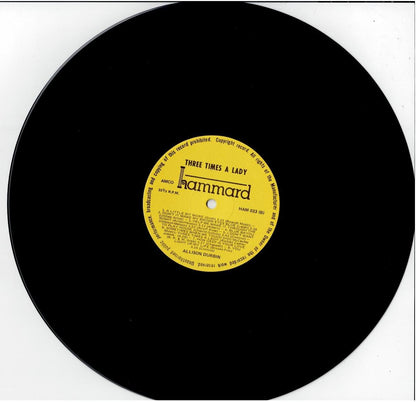 Allison Durbin – Three Times A Lady (Vinyl, LP, Album, Stereo)