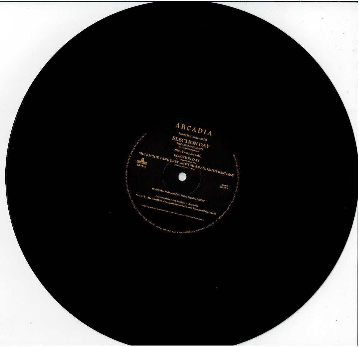 Arcadia – Election Day (The Consensus Mix) (Vinyl, 12", 45 RPM, Single)