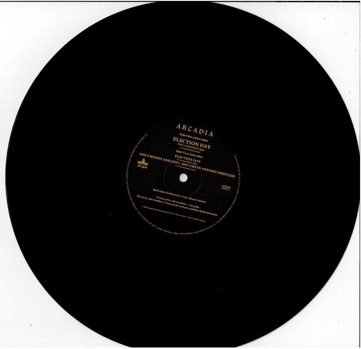 Arcadia – Election Day (The Consensus Mix) (Vinyl, 12", 45 RPM, Single)