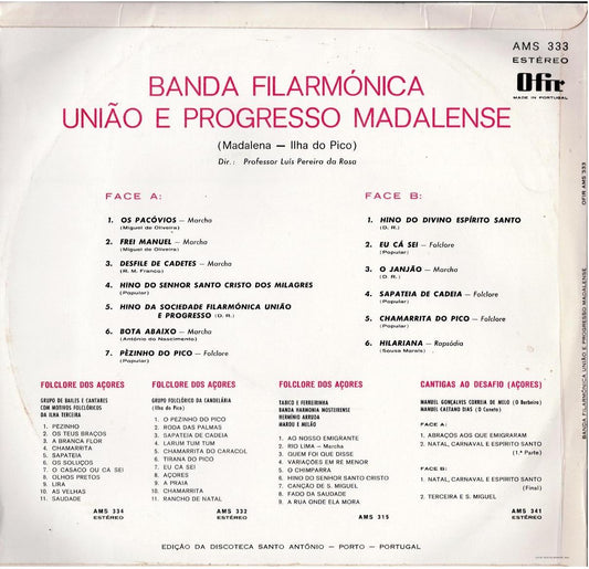 Banda Filarmónica União E Progresso Madalense – Madalena - Pico - Açores (Vinyl, LP, Stereo)