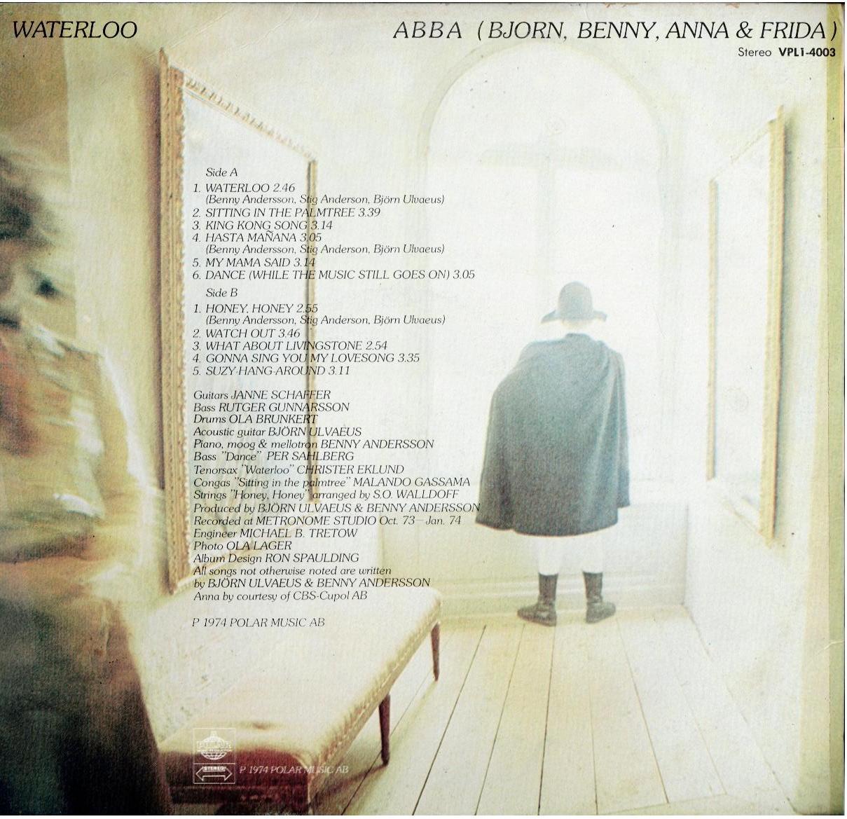 ABBA, Bjorn, Benny, Anna & Frida – Waterloo (Vinyl, LP, Album, Yellow Labels)