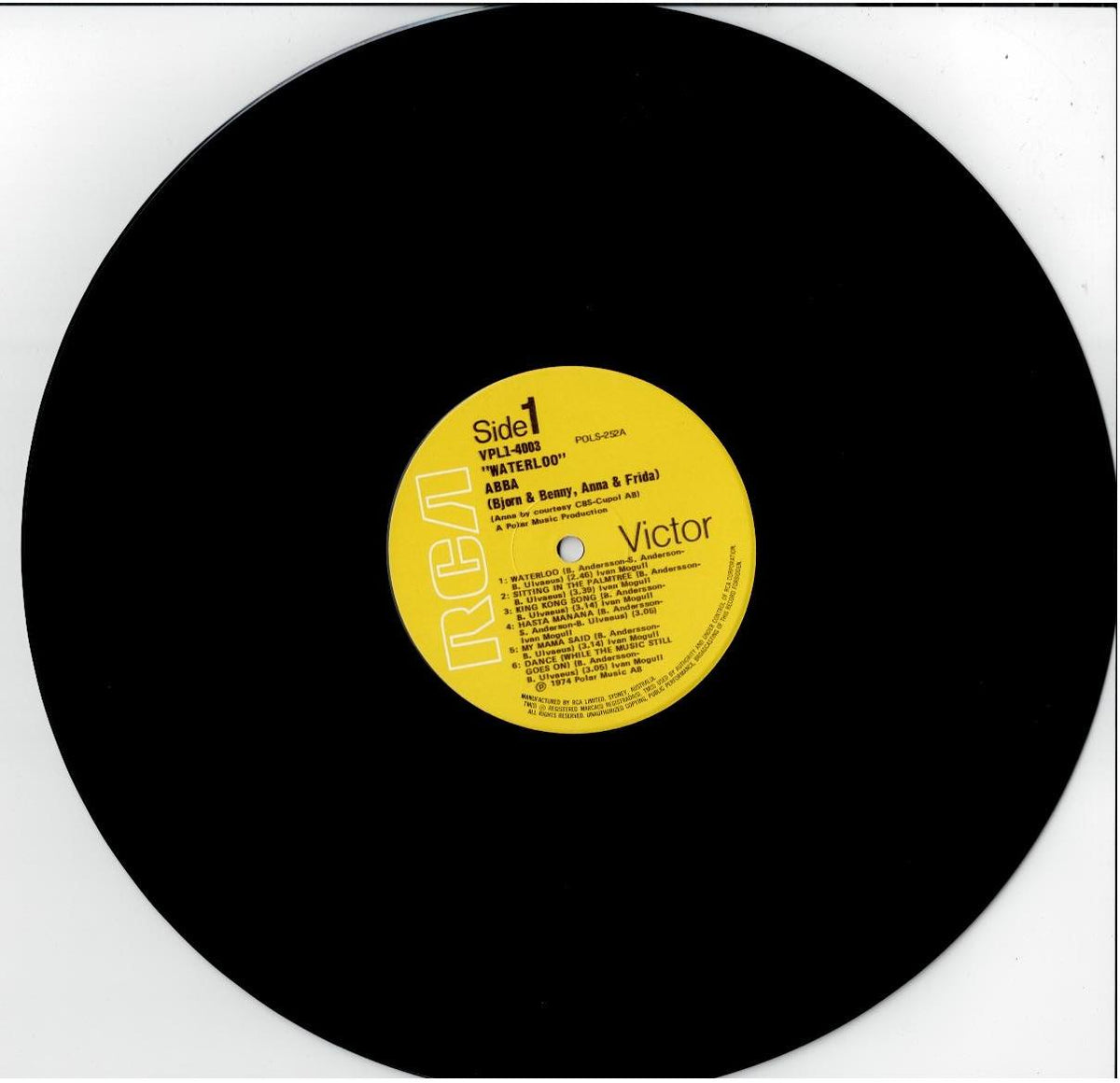 ABBA, Bjorn, Benny, Anna & Frida – Waterloo (Vinyl, LP, Album, Yellow Labels)