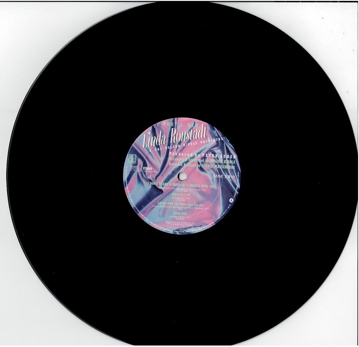 Linda Ronstadt & The Nelson Riddle Orchestra – What's New (Vinyl, LP, Album, Stereo)