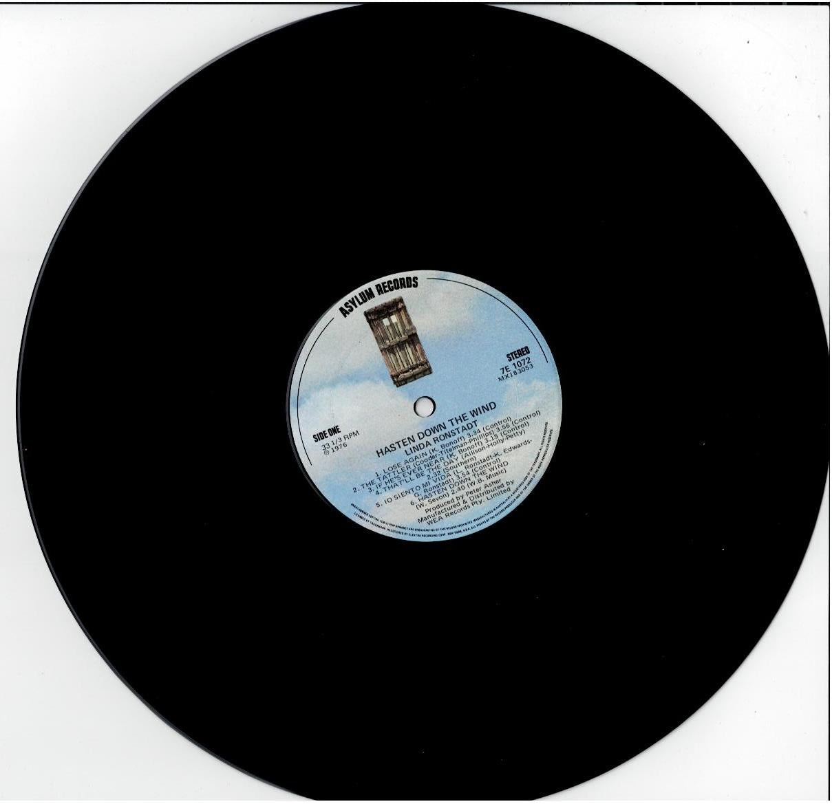 Linda Ronstadt – Hasten Down The Wind (Vinyl, LP, Album, Stereo, Gatefold)